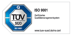 TÜV geprüft ISO 9001 - Zertifiziertes Qualitätsmanagementsystem